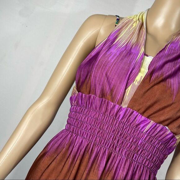 Purple Bohemian Halter Summer Dress - Picture 5 of 11